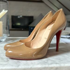 Christian Louboutin Nude with Red Bottom Heels